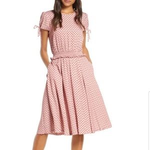 GMG polka dot Corrine Midi Dress,